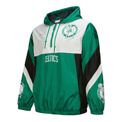 Boston Celtics Hardwood Classics Team Origins Anorak Quarter-Zip Windbreaker Jacket Kelly Green | Mitchell & Ness discount