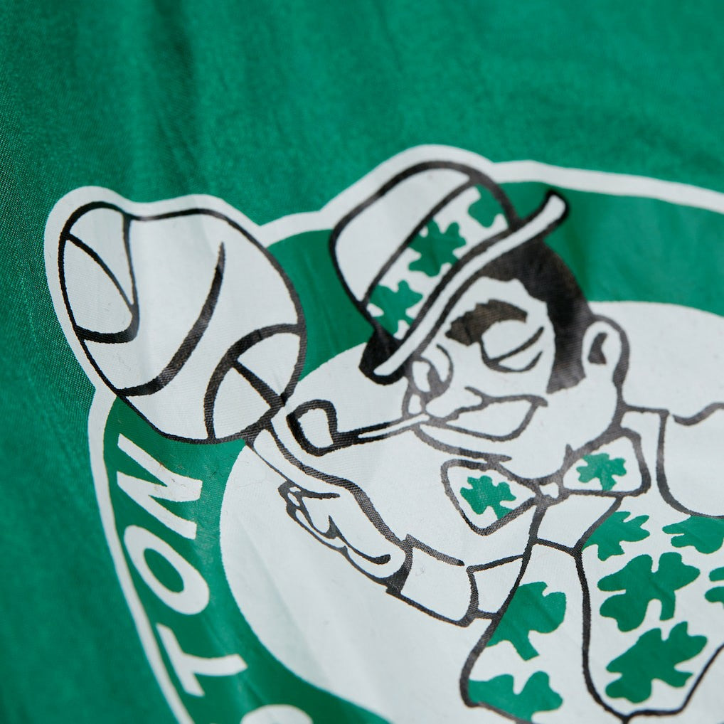 Boston Celtics Hardwood Classics Team Origins Anorak Quarter-Zip Windbreaker Jacket Kelly Green | Mitchell & Ness discount