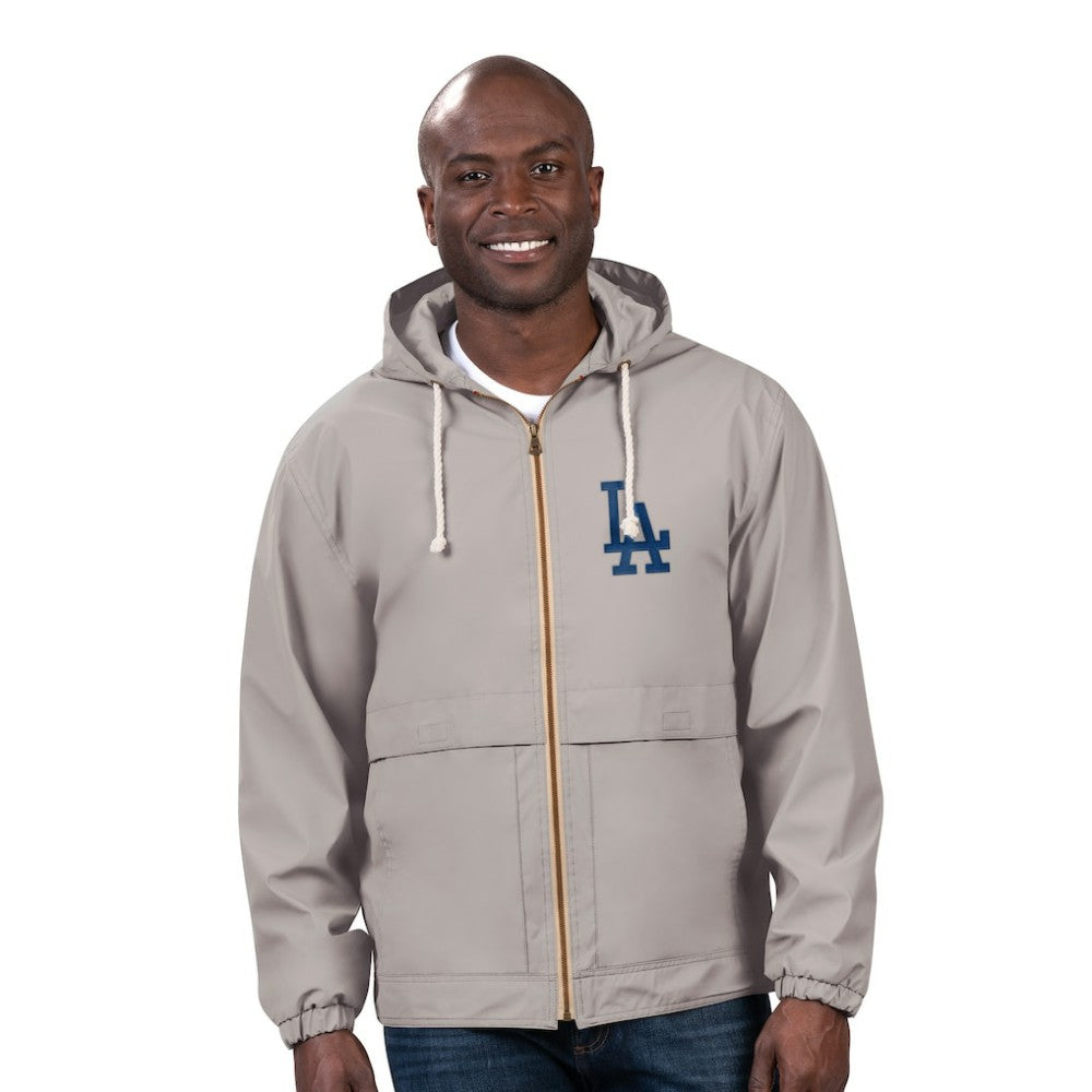 Los Angeles Dodgers G-III Sports by Carl Banks Full-Zip Rain Jacket - Gray - MLB Discount