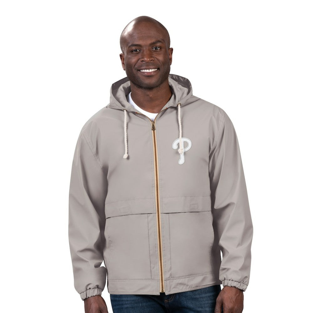 Philadelphia Phillies G-III Sports by Carl Banks Full-Zip Rain Jacket - Gray - MLB Lifestyle