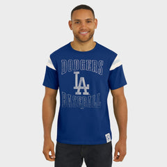 Los Angeles Dodgers Darius Rucker Collection by Fanatics Distressed Sleeve Stripe T-Shirt - Royal - Fanatics Online