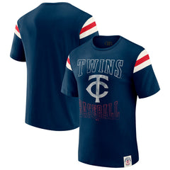 Minnesota Twins Darius Rucker Collection by Fanatics Distressed Sleeve Stripe T-Shirt - Navy - Fanatics on Sale