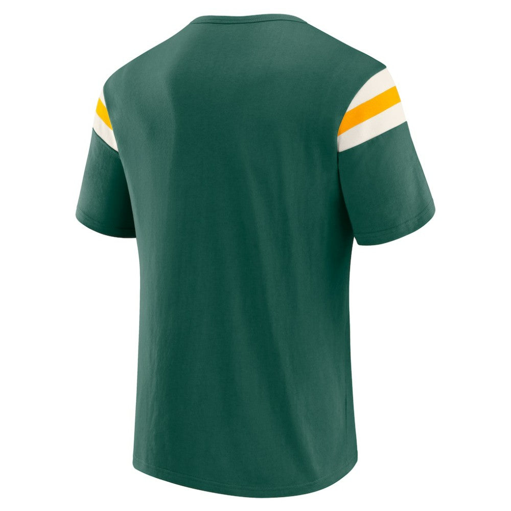Athletics Darius Rucker Collection by Fanatics Distressed Sleeve Stripe T-Shirt - Green - Fanatics Discount