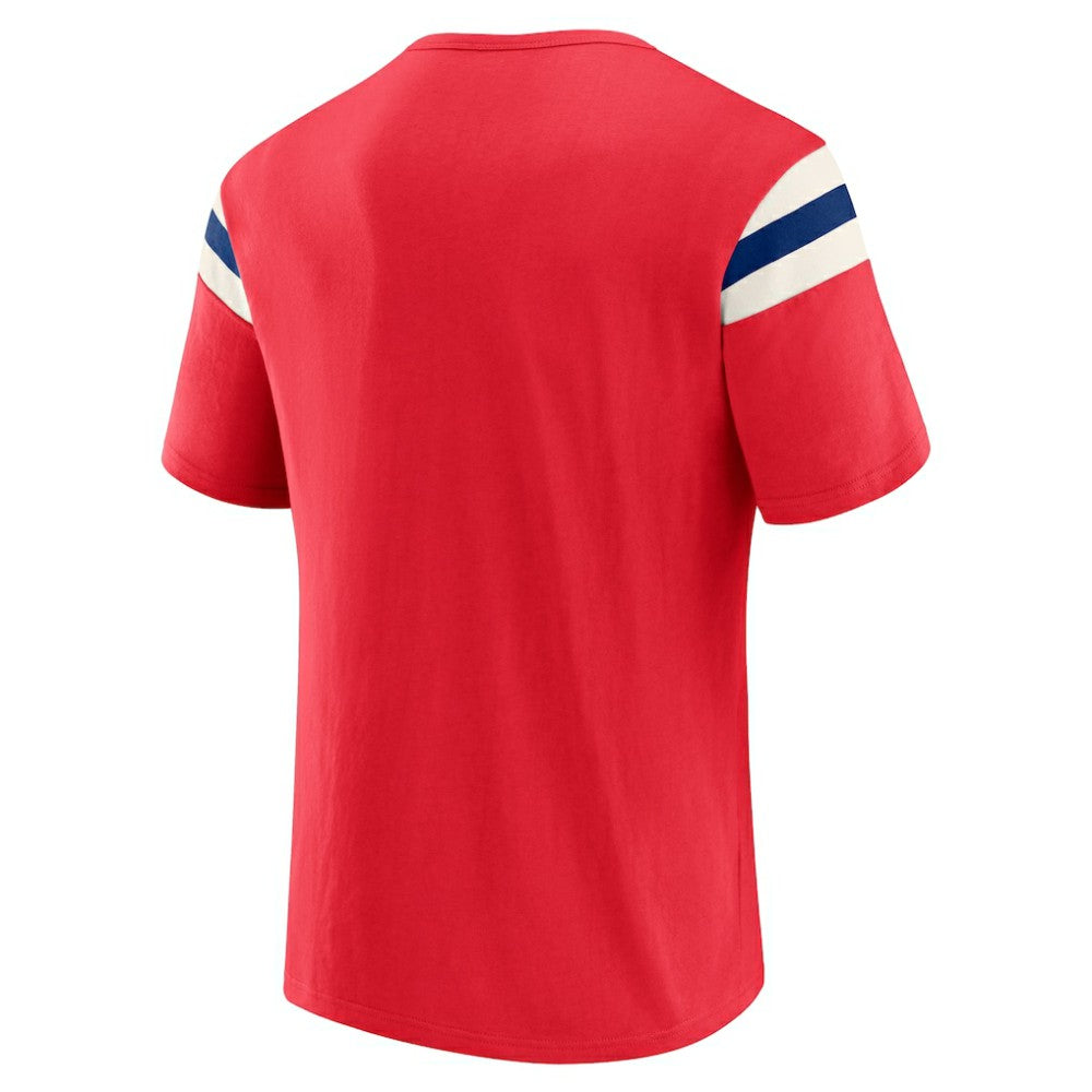 Philadelphia Phillies Darius Rucker Collection by Fanatics Distressed Sleeve Stripe T-Shirt - Red - Fanatics Online