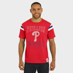 Philadelphia Phillies Darius Rucker Collection by Fanatics Distressed Sleeve Stripe T-Shirt - Red - Fanatics Online