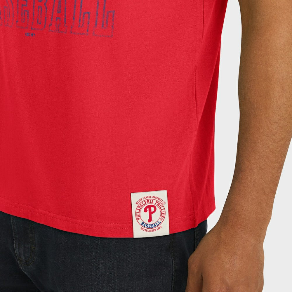 Philadelphia Phillies Darius Rucker Collection by Fanatics Distressed Sleeve Stripe T-Shirt - Red - Fanatics Online