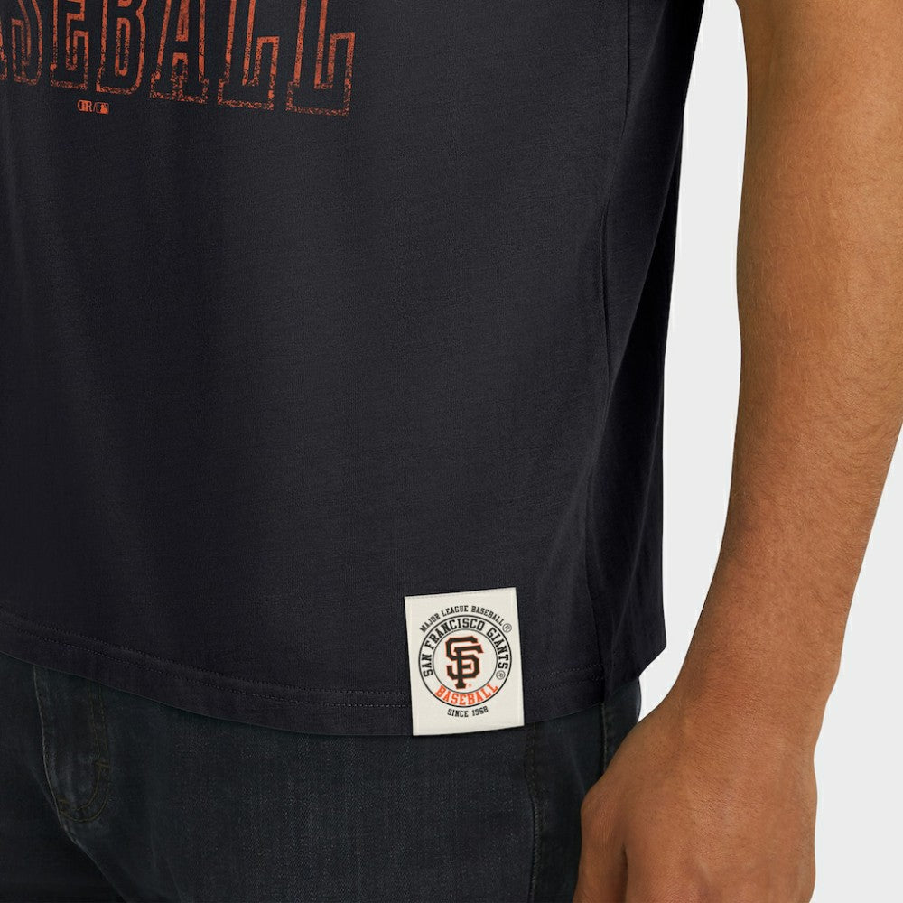 San Francisco Giants Darius Rucker Collection by Fanatics Distressed Sleeve Stripe T-Shirt - Black - Fanatics on Sale