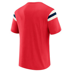St. Louis Cardinals Darius Rucker Collection by Fanatics Distressed Sleeve Stripe T-Shirt - Red - Fanatics Sale