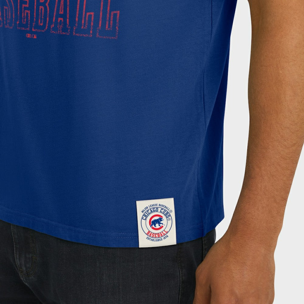 Chicago Cubs Darius Rucker Collection by Fanatics Distressed Sleeve Stripe T-Shirt - Royal - Fanatics Sale