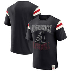 Arizona Diamondbacks Darius Rucker Collection by Fanatics Distressed Sleeve Stripe T-Shirt - Black - Fanatics Lifestyle