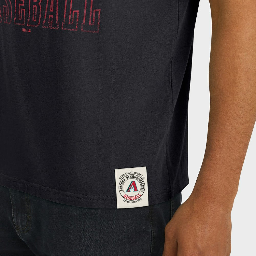 Arizona Diamondbacks Darius Rucker Collection by Fanatics Distressed Sleeve Stripe T-Shirt - Black - Fanatics Lifestyle