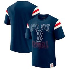 Boston Red Sox Darius Rucker Collection by Fanatics Distressed Sleeve Stripe T-Shirt - Navy - Fanatics on Sale