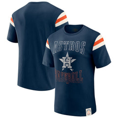 Houston Astros Darius Rucker Collection by Fanatics Distressed Sleeve Stripe T-Shirt - Navy - Fanatics Lifestyle