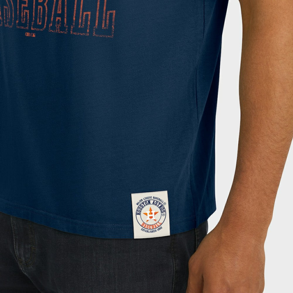 Houston Astros Darius Rucker Collection by Fanatics Distressed Sleeve Stripe T-Shirt - Navy - Fanatics Lifestyle