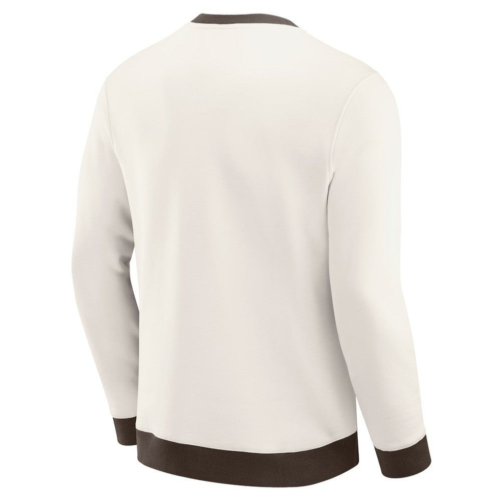 San Diego Padres Darius Rucker Collection by Fanatics Colorblock Crewneck Sweatshirt - Cream - Fanatics Discount