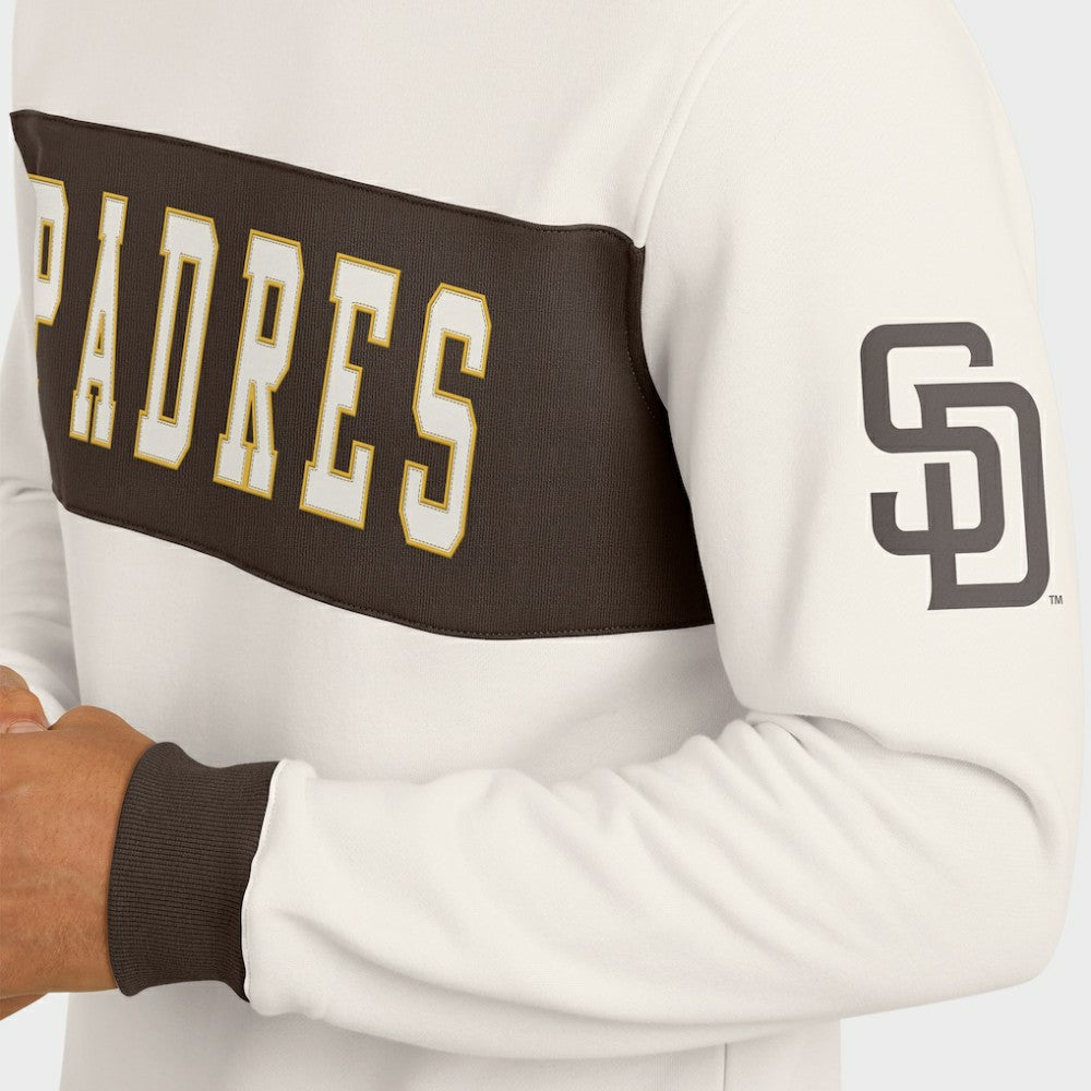 San Diego Padres Darius Rucker Collection by Fanatics Colorblock Crewneck Sweatshirt - Cream - Fanatics Discount