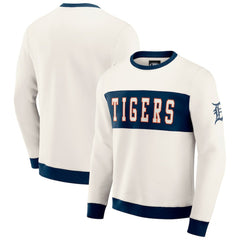 Detroit Tigers Darius Rucker Collection by Fanatics Colorblock Crewneck Sweatshirt - Cream - Fanatics Discount