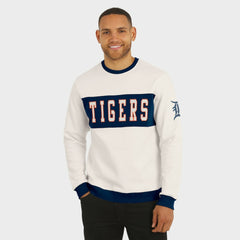 Detroit Tigers Darius Rucker Collection by Fanatics Colorblock Crewneck Sweatshirt - Cream - Fanatics Discount