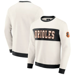 Baltimore Orioles Darius Rucker Collection by Fanatics Colorblock Crewneck Sweatshirt - Cream - Fanatics Discount