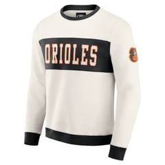 Baltimore Orioles Darius Rucker Collection by Fanatics Colorblock Crewneck Sweatshirt - Cream - Fanatics Discount
