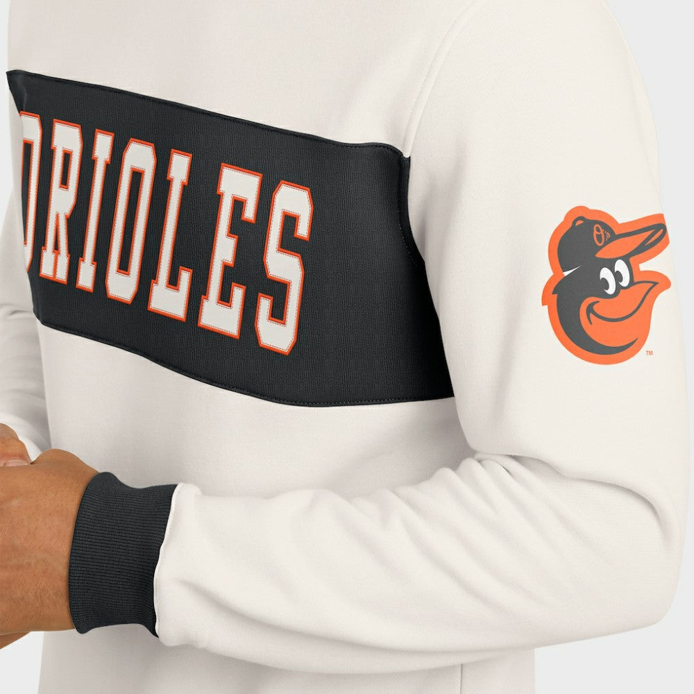 Baltimore Orioles Darius Rucker Collection by Fanatics Colorblock Crewneck Sweatshirt - Cream - Fanatics Discount