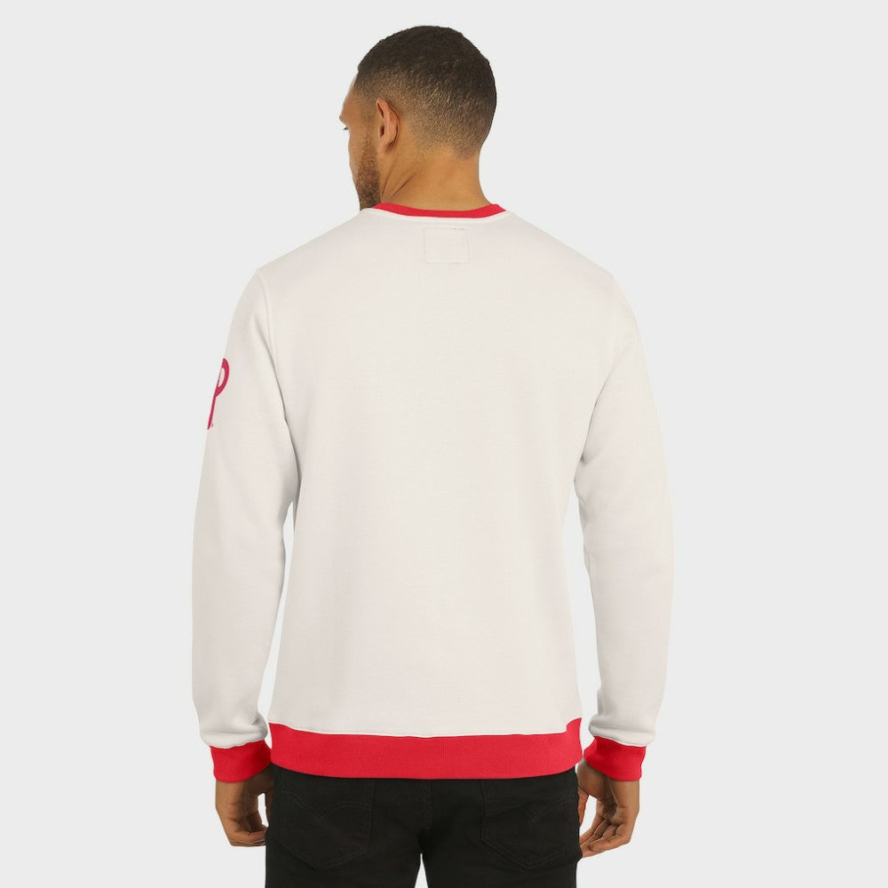 Philadelphia Phillies Darius Rucker Collection by Fanatics Colorblock Crewneck Sweatshirt - Cream - Fanatics Sale