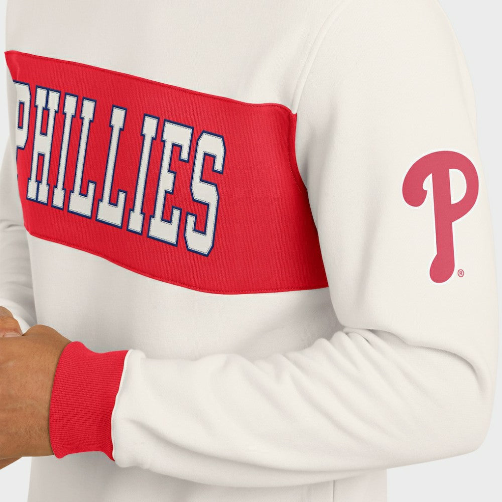 Philadelphia Phillies Darius Rucker Collection by Fanatics Colorblock Crewneck Sweatshirt - Cream - Fanatics Sale