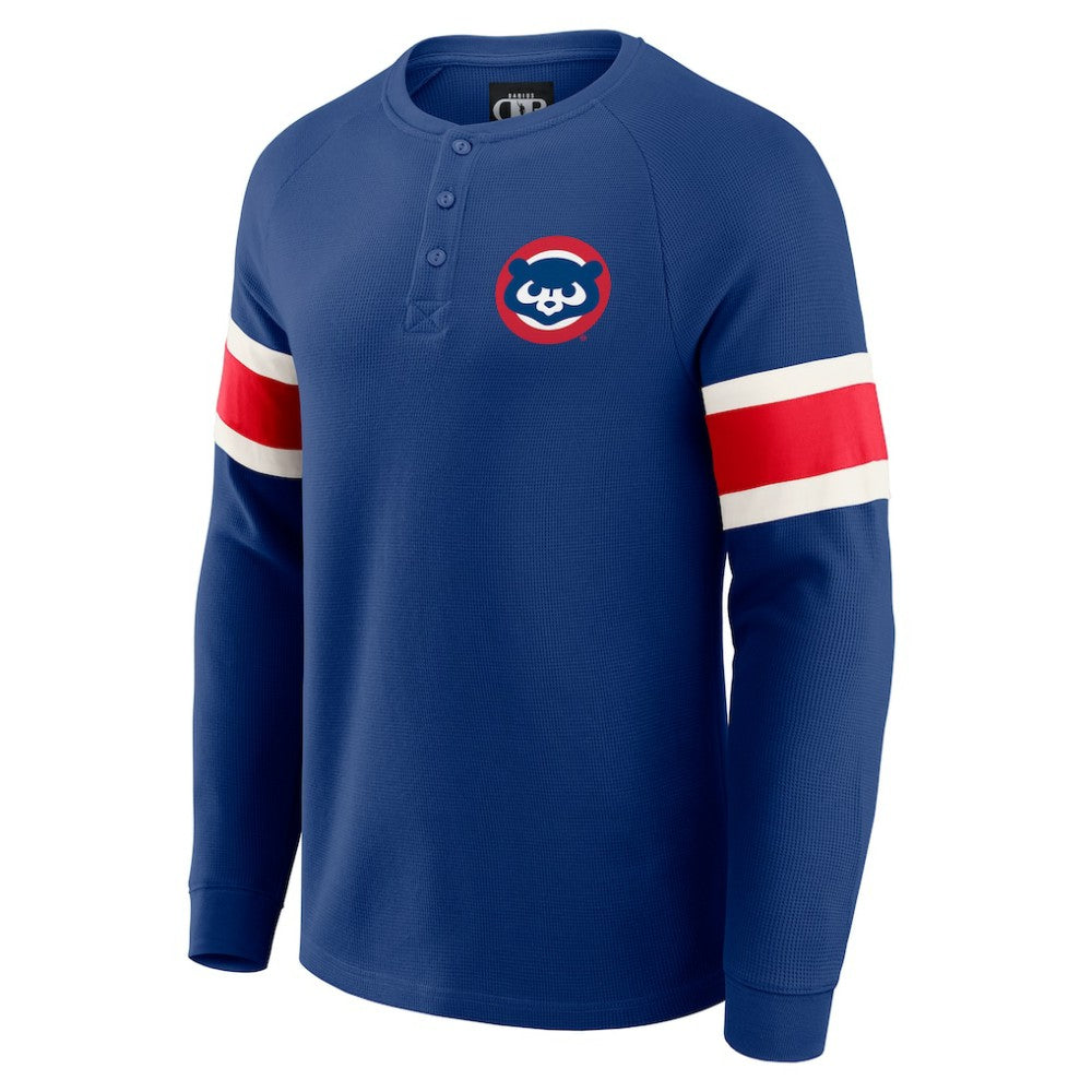 Chicago Cubs Darius Rucker Collection by Fanatics Waffle-Knit Raglan Long Sleeve Henley T-Shirt - Royal - Fanatics on Sale