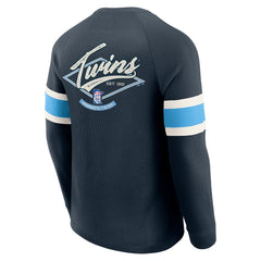Minnesota Twins Darius Rucker Collection by Fanatics Waffle-Knit Raglan Long Sleeve Henley T-Shirt - Navy - Fanatics Online