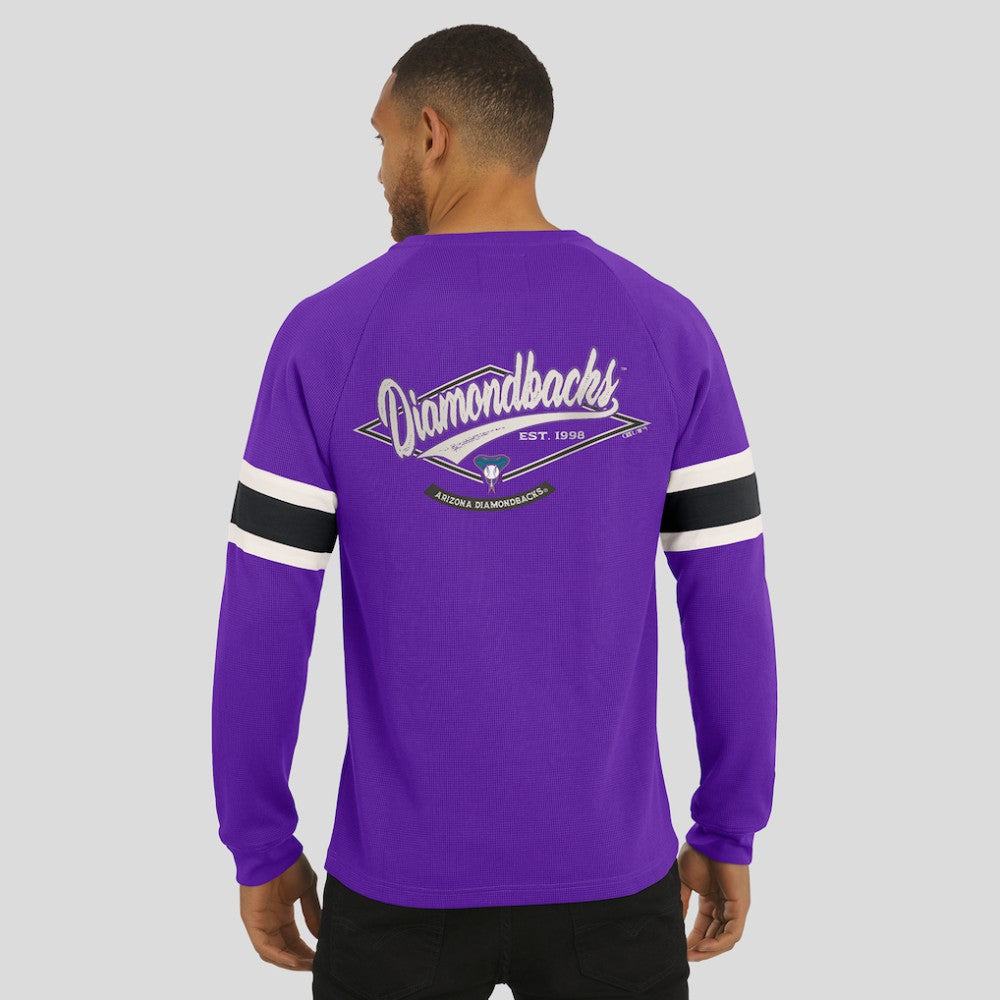 Arizona Diamondbacks Darius Rucker Collection by Fanatics Waffle-Knit Raglan Long Sleeve Henley T-Shirt - Purple - Fanatics Online