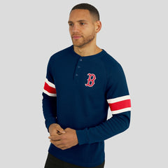 Boston Red Sox Darius Rucker Collection by Fanatics Waffle-Knit Raglan Long Sleeve Henley T-Shirt - Navy - Fanatics on Sale