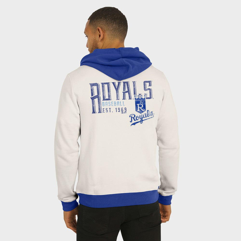 Kansas City Royals Darius Rucker Collection by Fanatics Men's Polar Fleece Full-Zip Hoodie - Cream - Fanatics on Sale