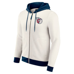 Cleveland Guardians Darius Rucker Collection by Fanatics Men's Polar Fleece Full-Zip Hoodie - Cream - Fanatics on Sale