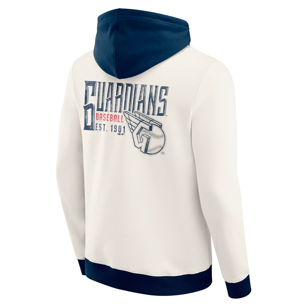 Cleveland Guardians Darius Rucker Collection by Fanatics Men's Polar Fleece Full-Zip Hoodie - Cream - Fanatics on Sale