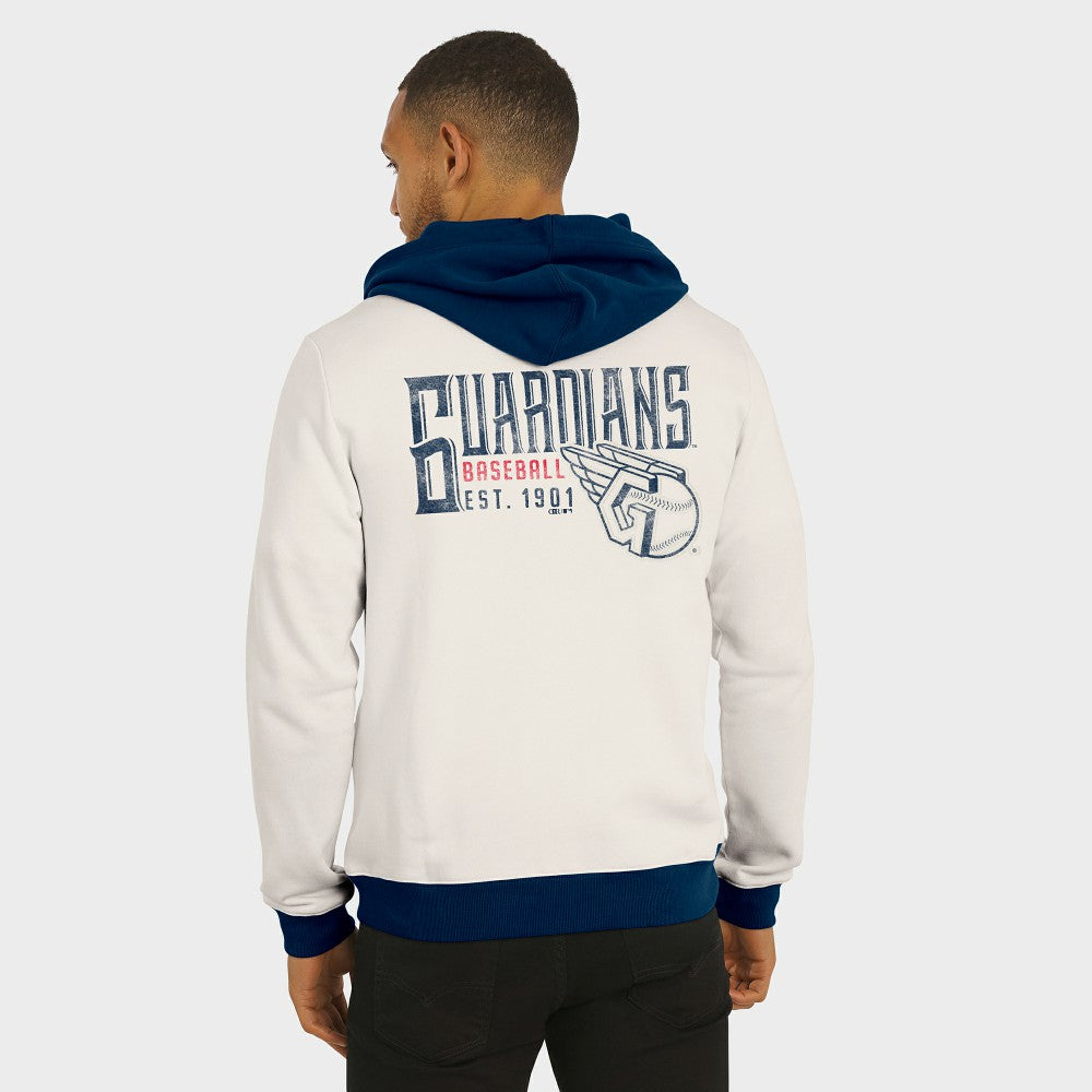 Cleveland Guardians Darius Rucker Collection by Fanatics Men's Polar Fleece Full-Zip Hoodie - Cream - Fanatics on Sale