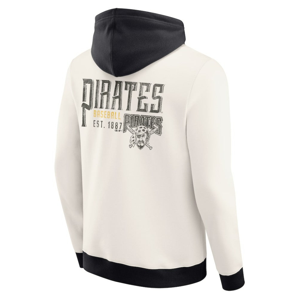 Pittsburgh Pirates Darius Rucker Collection by Fanatics Men's Polar Fleece Full-Zip Hoodie - Cream - Fanatics on Sale