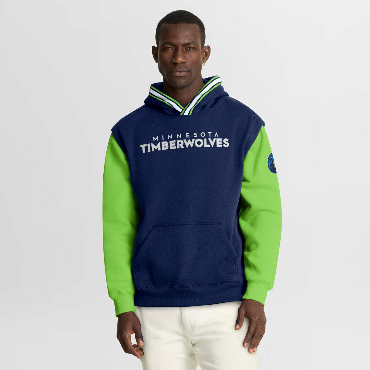 Minnesota Timberwolves Half Court Shot Clock Fastbreak Hoodie Navy/Green | Fanatics US