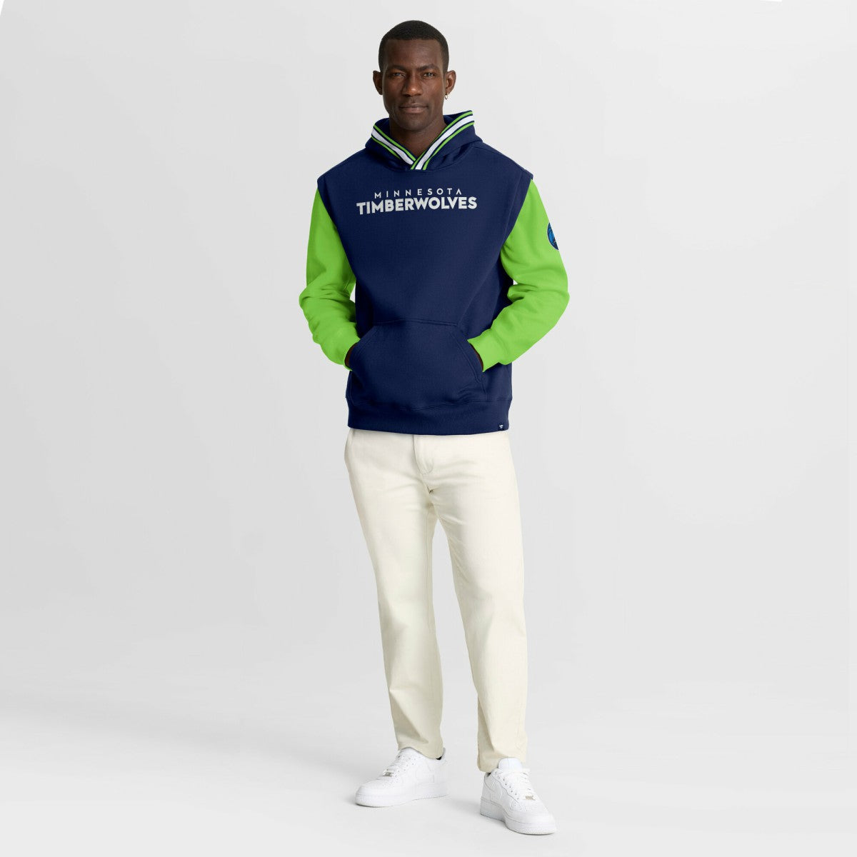 Minnesota Timberwolves Half Court Shot Clock Fastbreak Hoodie Navy/Green | Fanatics US
