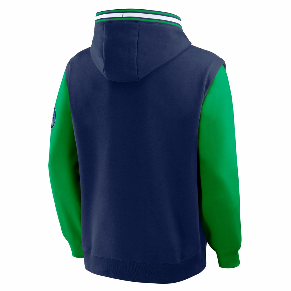Minnesota Timberwolves Half Court Shot Clock Fastbreak Hoodie Navy/Green | Fanatics US