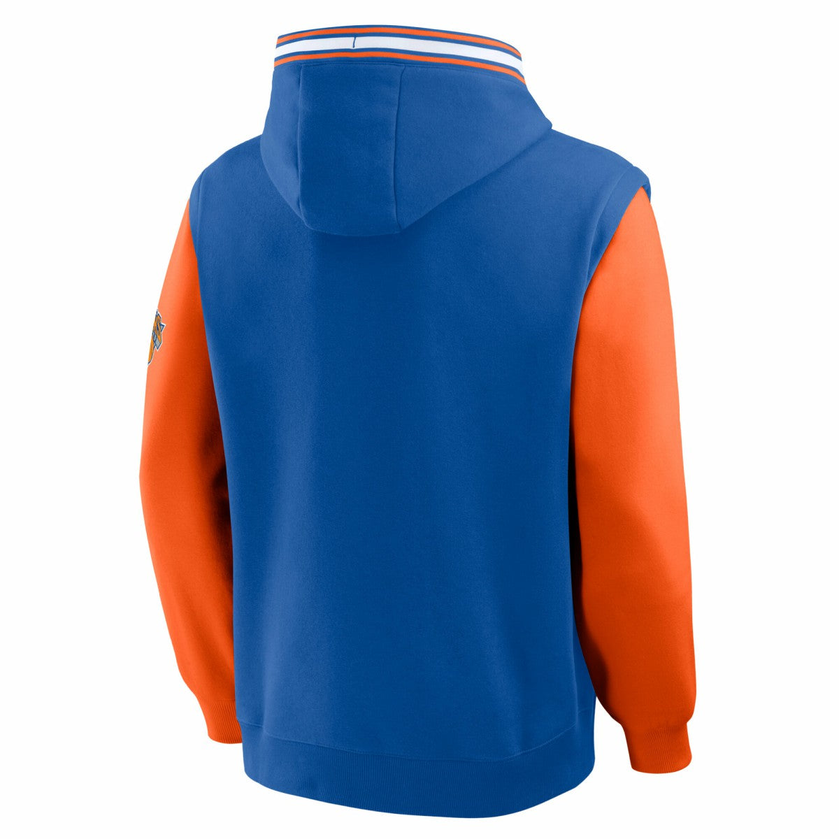 New York Knicks Half Court Shot Clock Fastbreak Hoodie Blue/Orange | Fanatics US