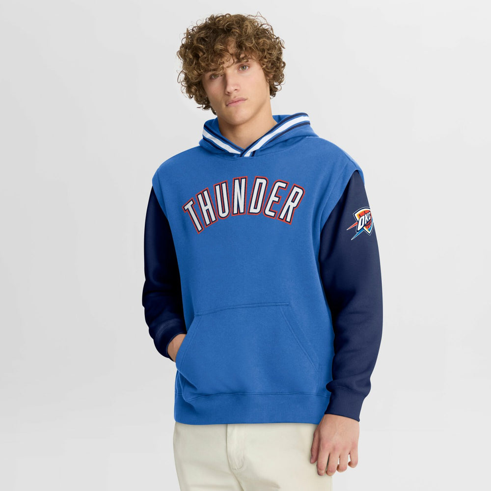 Oklahoma City Thunder Half Court Shot Clock Fastbreak Hoodie Blue/Navy | Fanatics Lifestyle