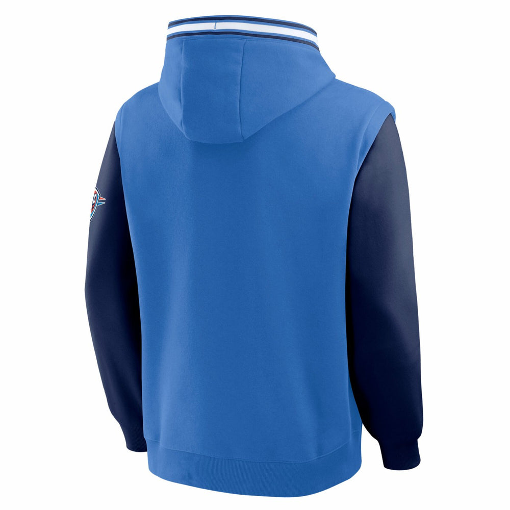 Oklahoma City Thunder Half Court Shot Clock Fastbreak Hoodie Blue/Navy | Fanatics Lifestyle