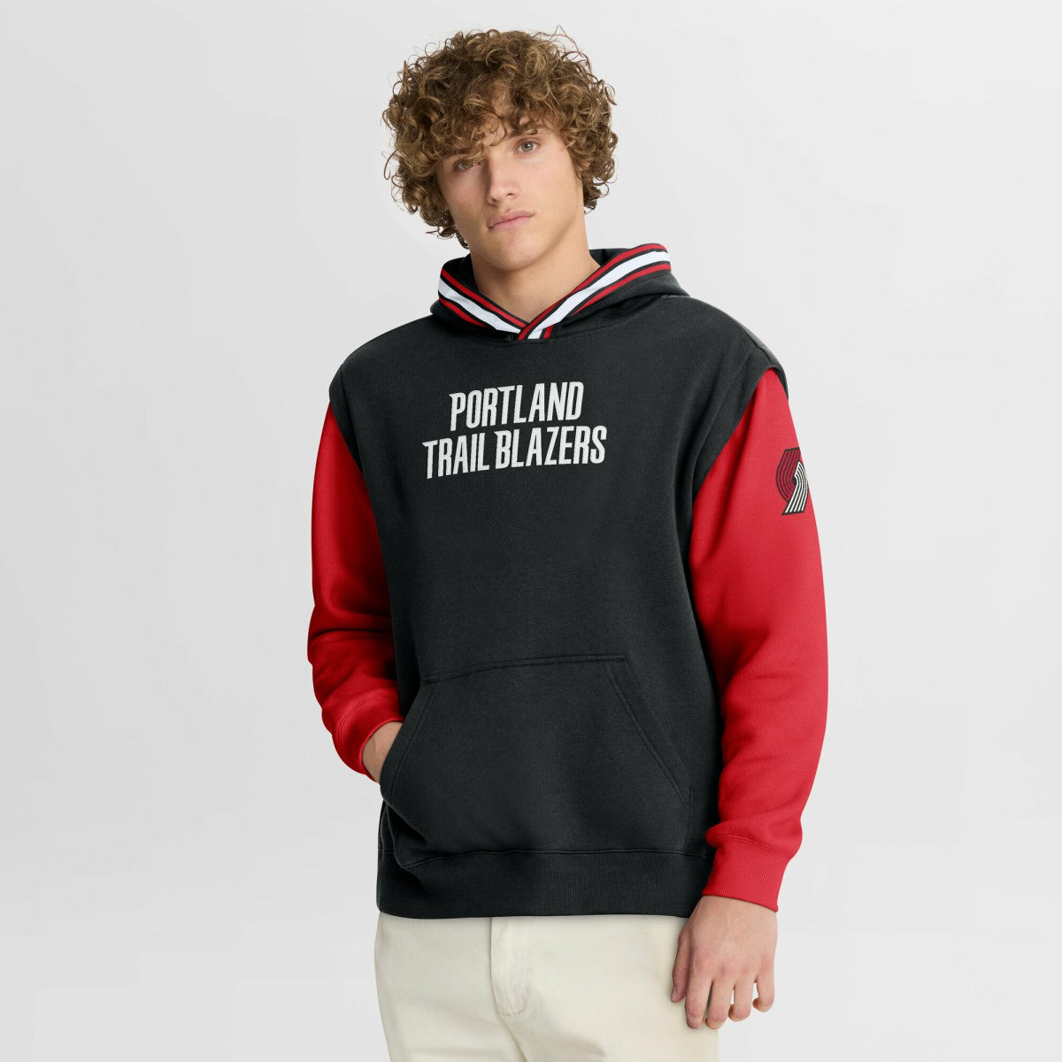 Portland Trail Blazers Half Court Shot Clock Fastbreak Hoodie Black/Red | Fanatics online