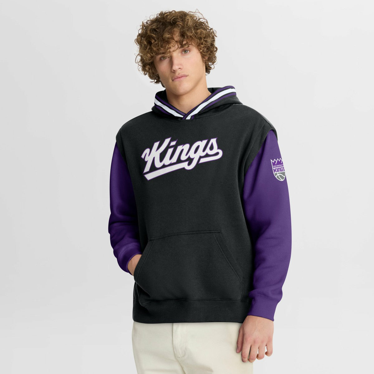 Sacramento Kings Half Court Shot Clock Fastbreak Hoodie Black/Purple | Fanatics Near Me