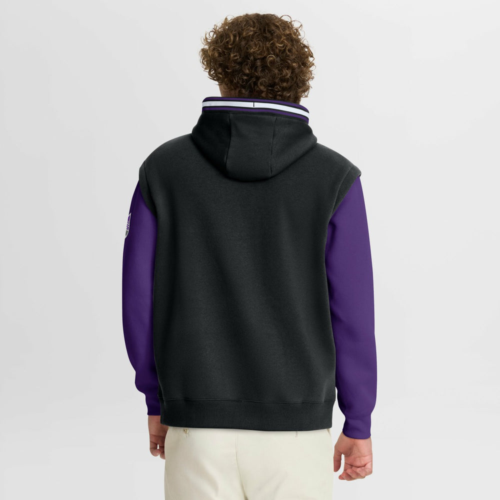 Sacramento Kings Half Court Shot Clock Fastbreak Hoodie Black/Purple | Fanatics Near Me