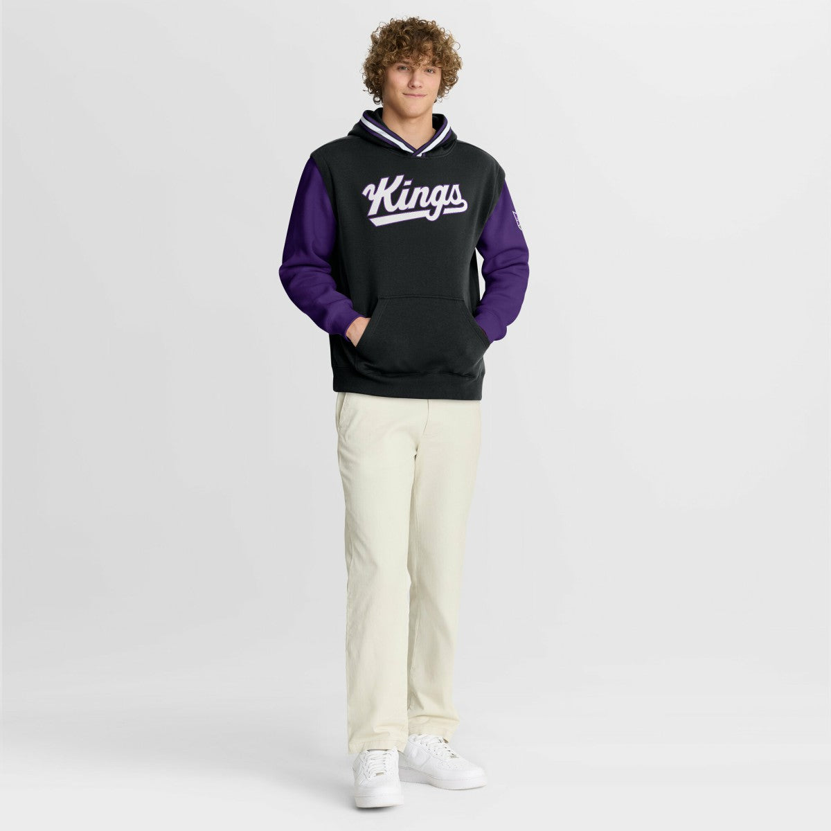 Sacramento Kings Half Court Shot Clock Fastbreak Hoodie Black/Purple | Fanatics Near Me