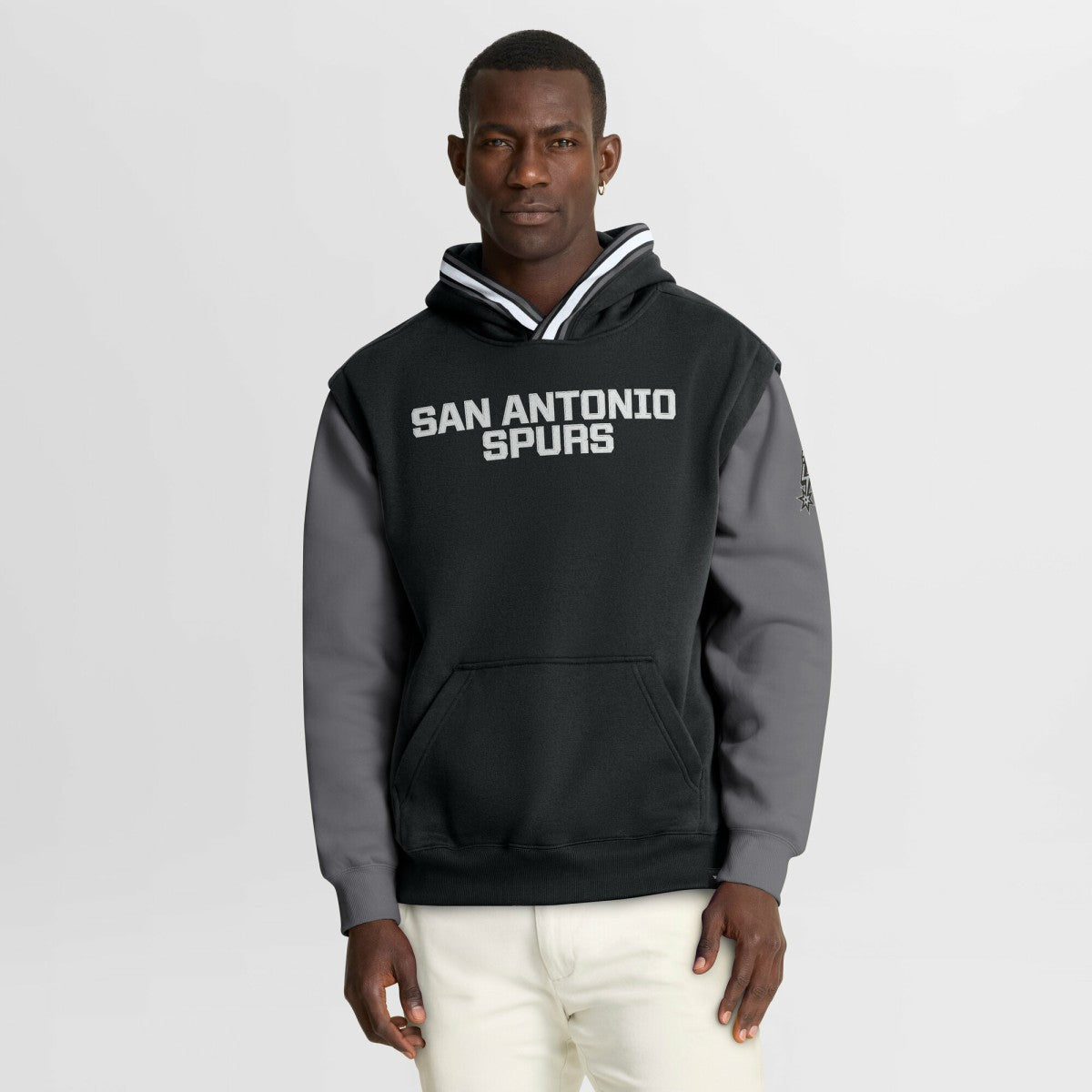 San Antonio Spurs Half Court Shot Clock Fastbreak Hoodie Black/Gray | Fanatics outlet