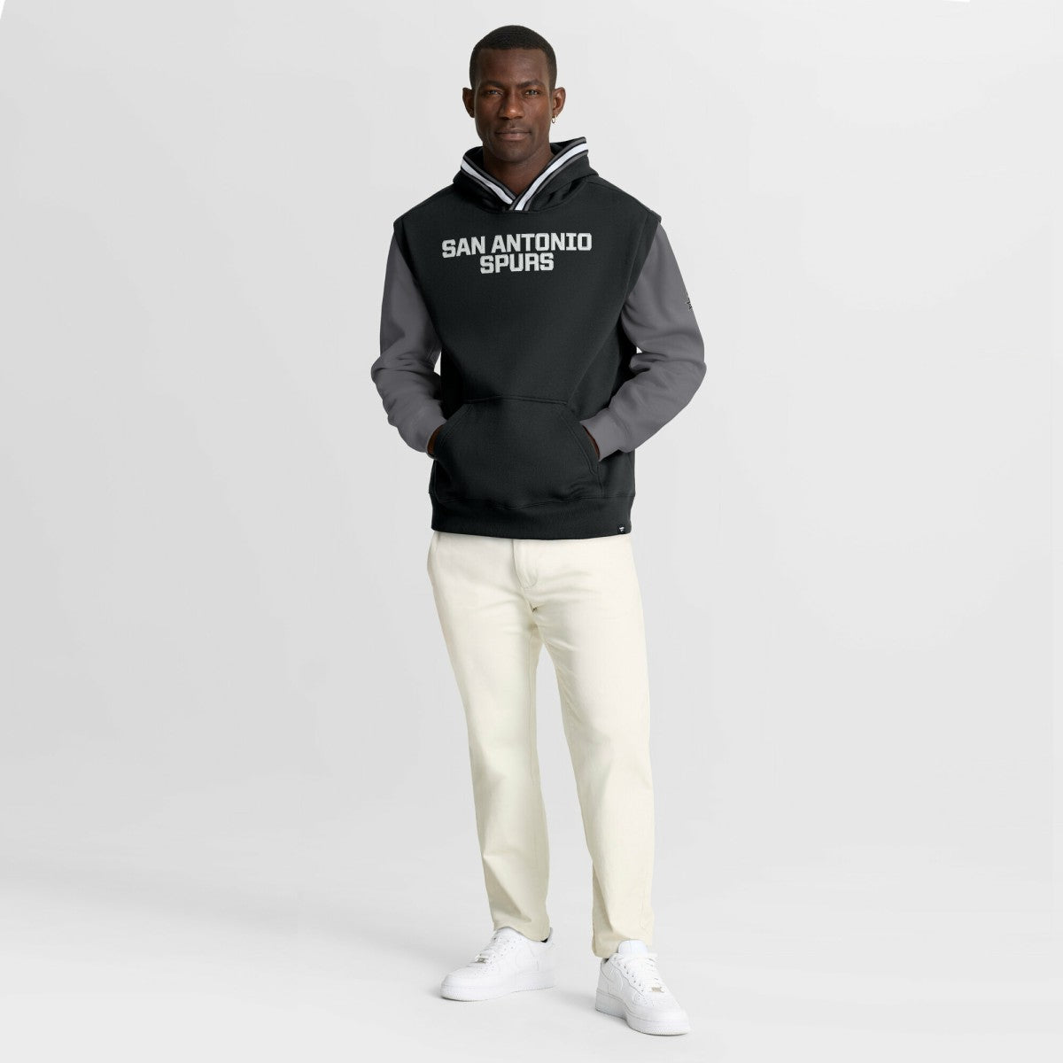 San Antonio Spurs Half Court Shot Clock Fastbreak Hoodie Black/Gray | Fanatics outlet