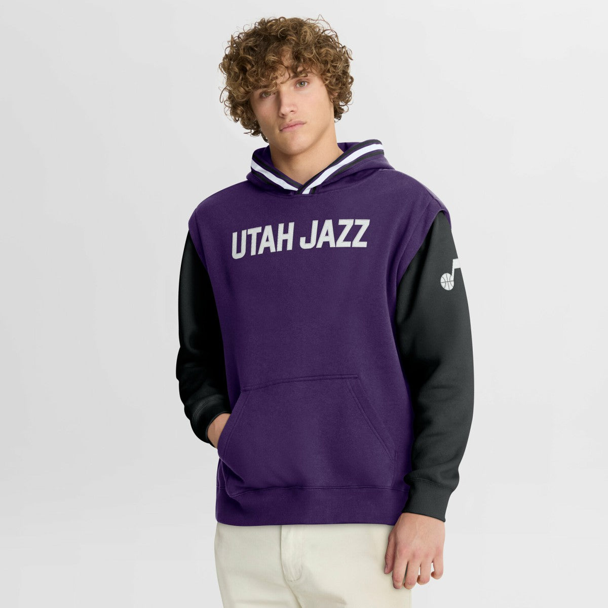 Utah Jazz Half Court Shot Clock Fastbreak Hoodie Purple/Black | Fanatics Near Me