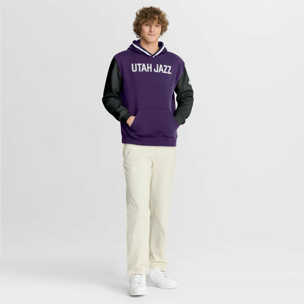 Utah Jazz Half Court Shot Clock Fastbreak Hoodie Purple/Black | Fanatics Near Me